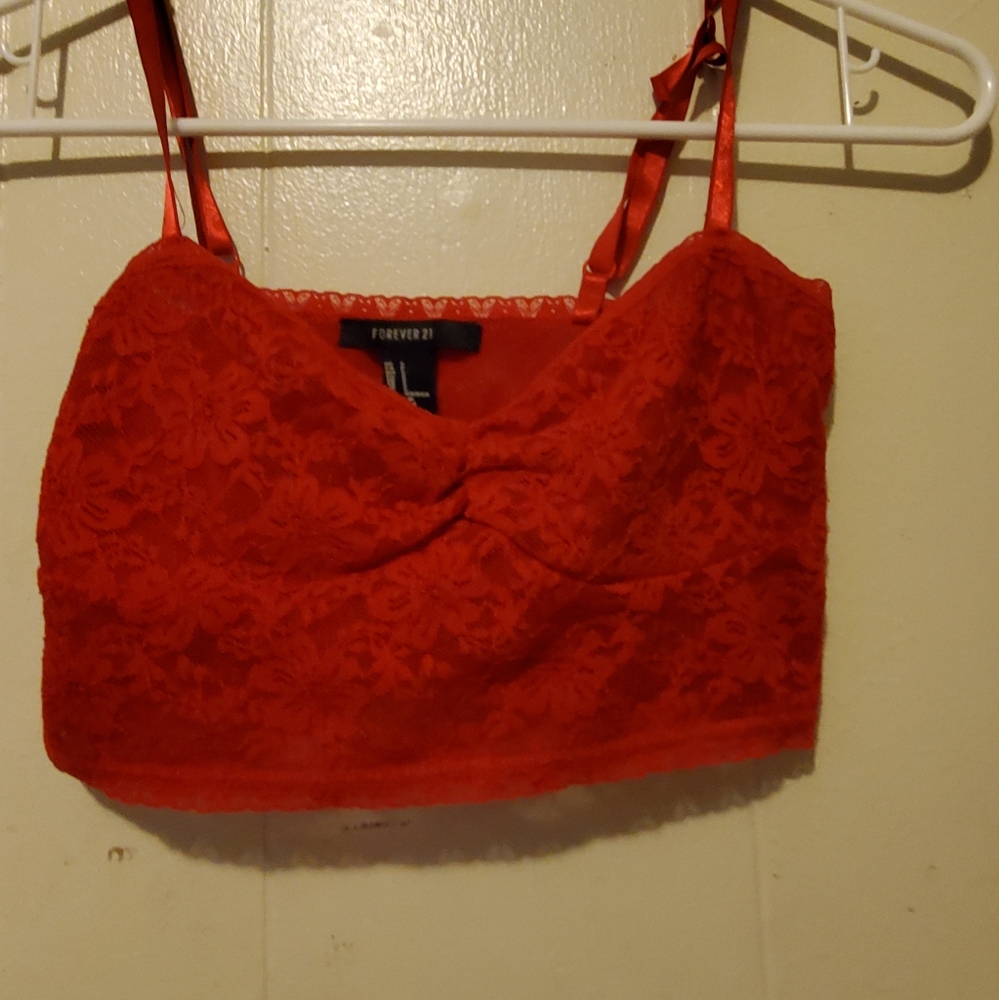 Lace red bandeau